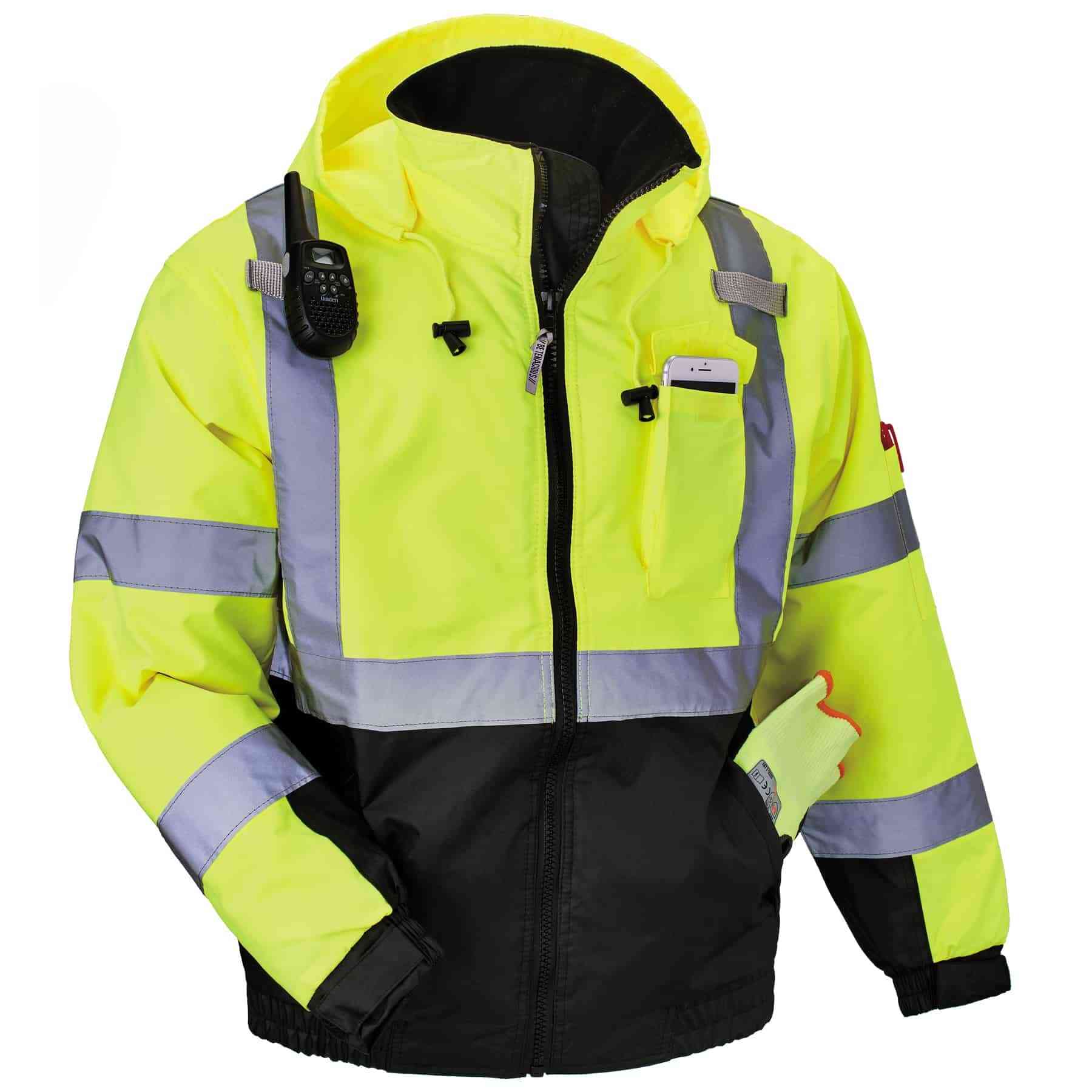 Type R Class 3 Hi-Vis Quilted Bomber Jacket - Hi-Vis Gear